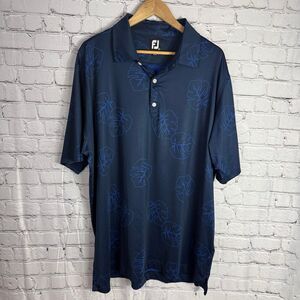 FootJoy Jungle Leaf Print Lisle Golf Polo Size 2XL